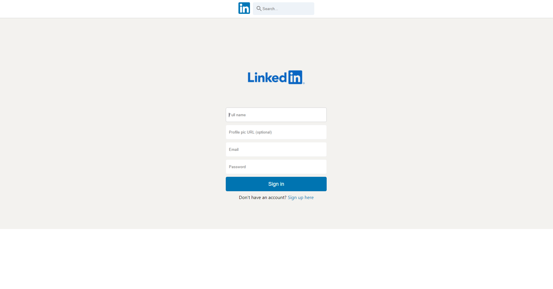 Linkedin (clone ui)